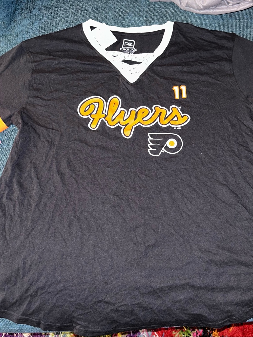 Pro Edge Flyers Black and Yellow Kids Jersey